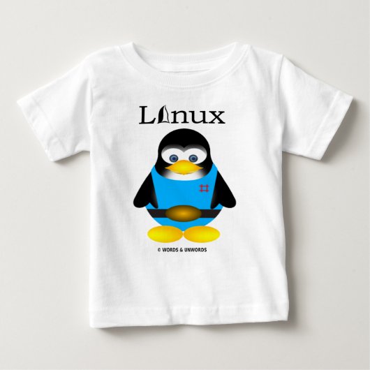 T-shirt Pour Bébé Tux (Linux) (Devant)