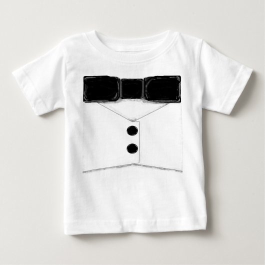 T-shirt Pour Bébé Tuxedo Vest et Bowtie Shirt (Devant)