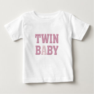 T-shirt Pour Bébé Twin Baby A (Rose)