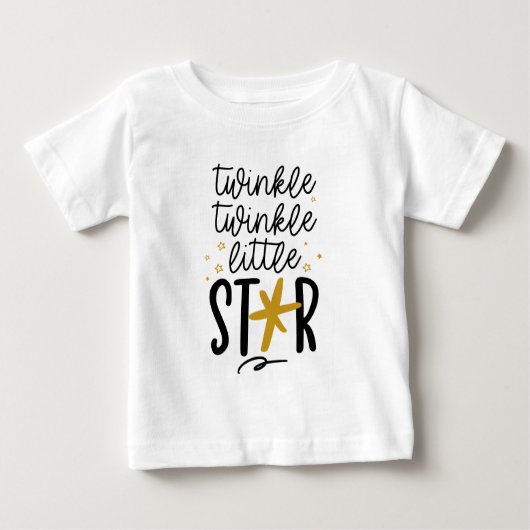 T-shirt Pour Bébé Twinkle Twinkle Little Star Doodle (Devant)