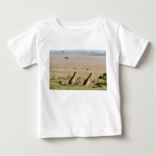 T-shirt Pour Bébé Two cheetahs on the look out