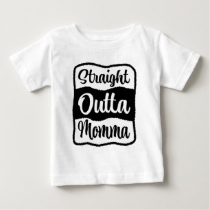 T-shirt Pour Bébé Typographie de Momma en direct