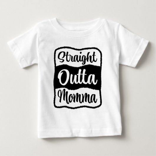 T-shirt Pour Bébé Typographie de Momma en direct (Devant)