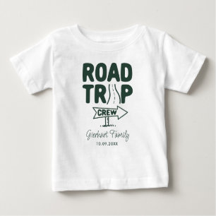 T-shirt Pour Bébé Typographie de voyage sur mesure de la famille de 