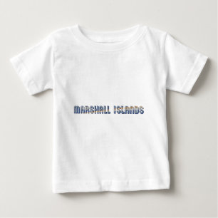 T-shirt Pour Bébé Typographie des îles Marshall Couleurs du drapeau