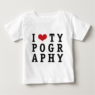 T-shirt Pour Bébé Typographie du coeur