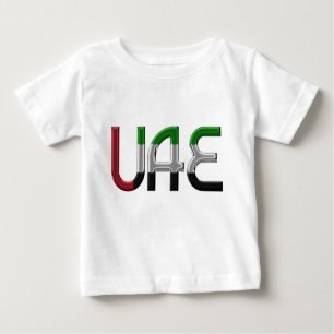 T-shirt Pour Bébé Typographie du drapeau des Emirats Arabes Unis