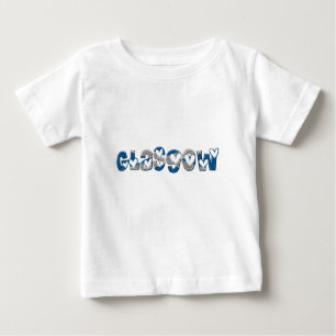 T-shirt Pour Bébé Typographie du drapeau écossais de Glasgow