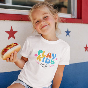 T-shirt Pour Bébé Typographie Enfants Arc-en-Ciel Ludique – Pour Les