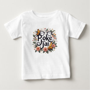 T-shirt Pour Bébé Typographie florale au charme décalé