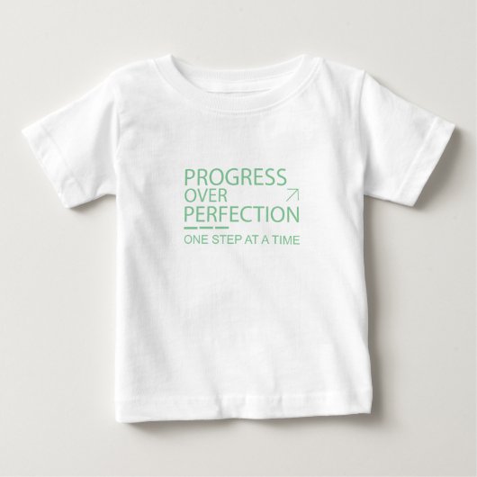T-shirt Pour Bébé Typographie Motivationnelle Progrès Plutôt que Per (Devant)