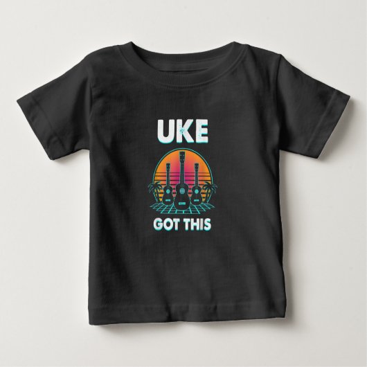 T-shirt Pour Bébé Uke A Obtenu Ce Drôle Ukulele Player Guitare Music (Devant)
