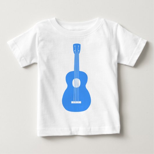 T-shirt Pour Bébé Ukulele - Bleu bébé (Devant)