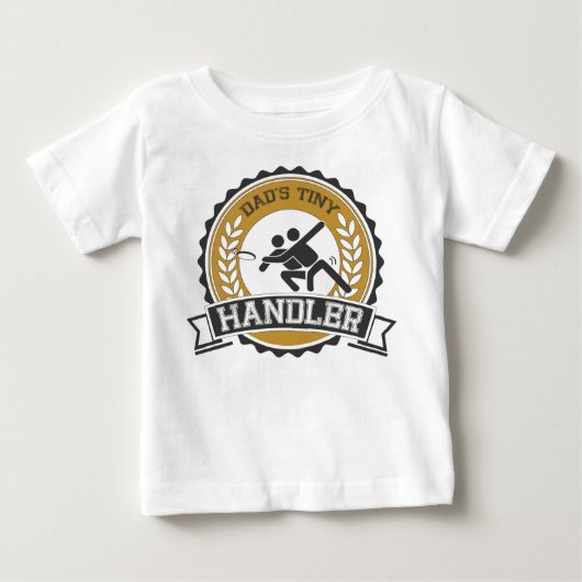 T-shirt Pour Bébé Ultimate Frisbee - Le petit Handler de papa (Devant)