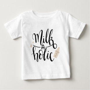 T-shirt Pour Bébé Un accro au lait