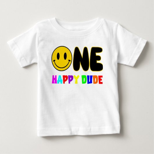 T-shirt Pour Bébé Un an mec (Devant)