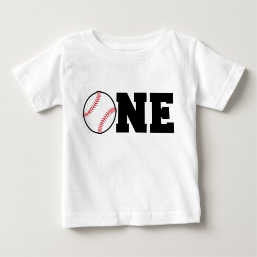 T-shirt Pour Bébé Un anniversaire an de chemise de base-ball (Devant)