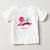 T-shirt Pour Bébé Un anniversaire de 1 an sur le thème Pastèque Une  (Devant)