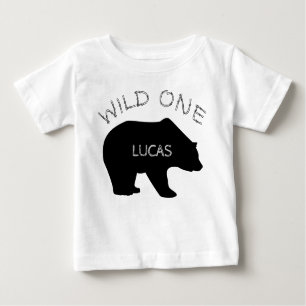 T-shirt Pour Bébé Un anniversaire sauvage de région boisée d'ours ęr