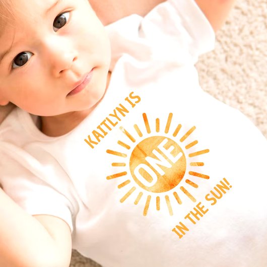 T-shirt Pour Bébé Un Au Soleil 1Er Anniversaire