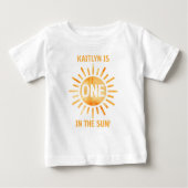 T-shirt Pour Bébé Un Au Soleil 1Er Anniversaire (Devant)