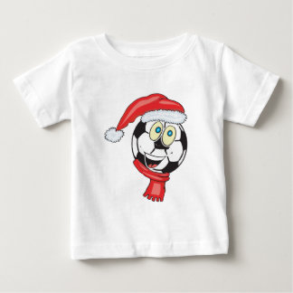 T-shirt Pour Bébé Un ballon de football de Noël heureux utilisant un