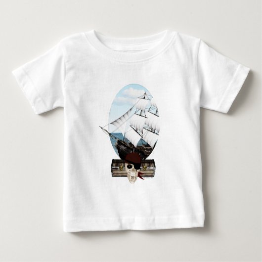 T-shirt Pour Bébé Un bateau pirate (Devant)