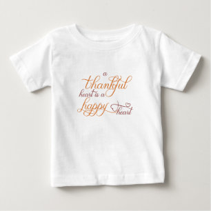 T-shirt Pour Bébé un cœur reconnaissant est un cœur heureux action d