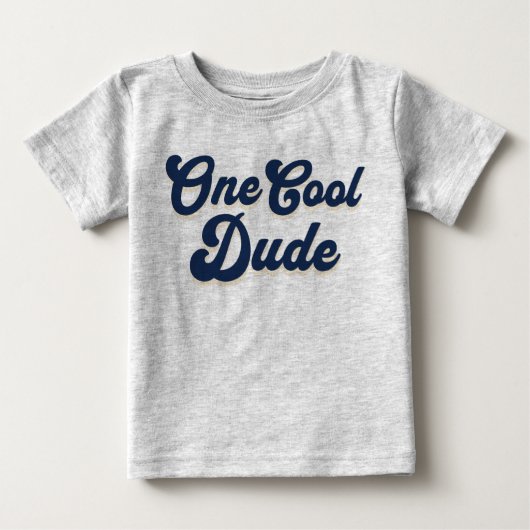 T-shirt Pour Bébé Un Cool Dude Boy 1er anniversaire (Devant)