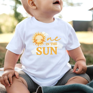 T-shirt Pour Bébé Un dans le soleil Invité d'honneur 1er anniversair