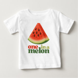 T-shirt Pour Bébé Un dans un melon Anniversaire d'un an