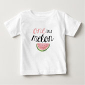 T-shirt Pour Bébé Un dans un melon, première chemise d'anniversaire (Devant)