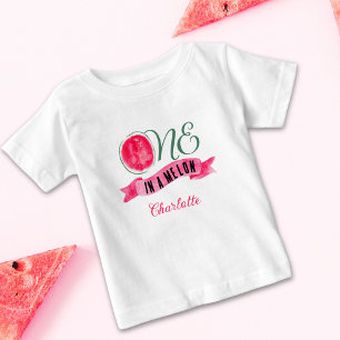 T-shirt Pour Bébé Un dans une pastèque Melon 1er anniversaire