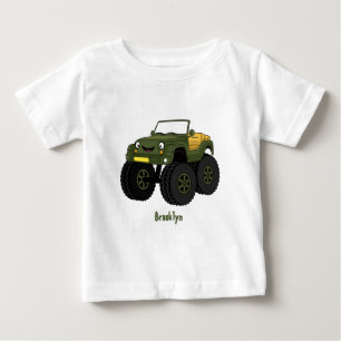 T-shirt Pour Bébé Un Green Monster truck