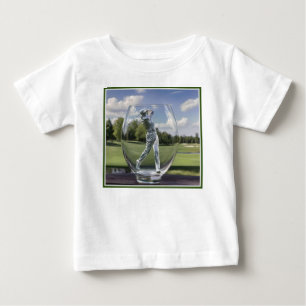 T-shirt Pour Bébé Un Joueur De Golf Dans Un Parceur De Verre Avec Pa