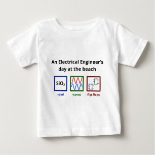 T-shirt Pour Bébé Un jour d'ingénieur électrique à la plage