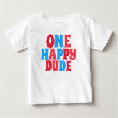 T-shirt Pour Bébé Un joyeux Dude Tropical Été 1er Anniversaire Fête (Devant)