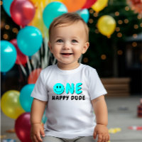 Un joyeux Mec 1er anniversaire Blue Smiley