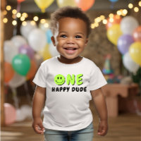 Un joyeux Mec 1er anniversaire Green Smiley