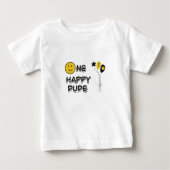 T-shirt Pour Bébé Un joyeux Mec Jaune sourire premier garçon 1er ann (Devant)