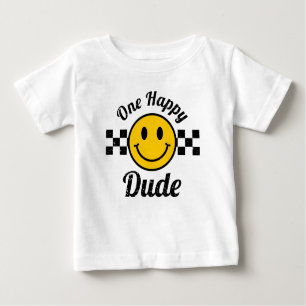 T-shirt Pour Bébé Un joyeux Mec Jaune Sourire Visage Anniversaire Co