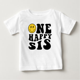 T-shirt Pour Bébé Un joyeux Sis Smile Garçon 1er Anniversaire