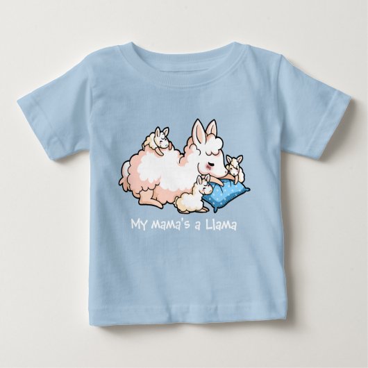 T-shirt Pour Bébé Un lama de ma maman (Devant)
