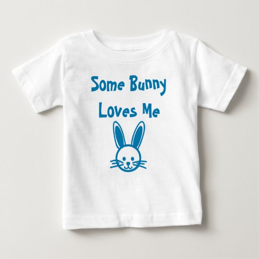 T-shirt Pour Bébé Un Lapin M'Aime (Devant)