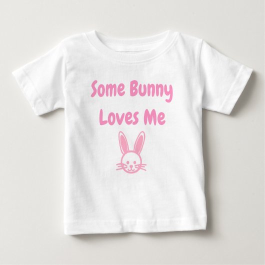 T-shirt Pour Bébé Un Lapin M'Aime (Devant)