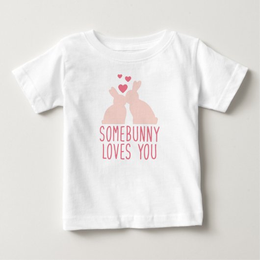T-shirt Pour Bébé Un Lapin T'Aime (Devant)