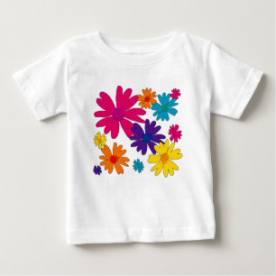 T-shirt Pour Bébé Un lit fleuri de fleurs marguerites