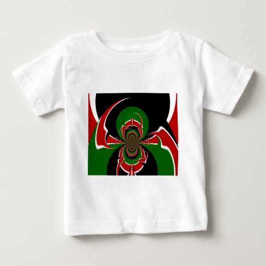 T-shirt Pour Bébé Un Motif du drapeau kényan dynamique : un art puis (Devant)