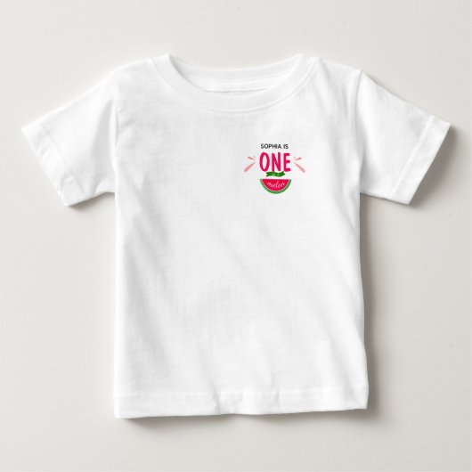 T-shirt Pour Bébé Un Nom Dans Un Melon (Devant)