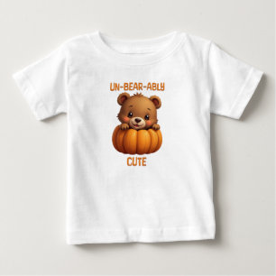 T-shirt Pour Bébé Un Ours Mignonne Et Sans ours Dans Un Automne Citr